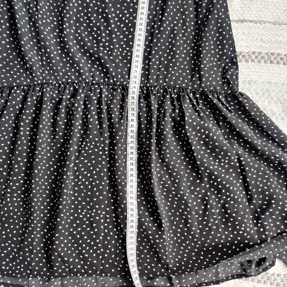 ATMOS&HERE|| Black and white dotted smock dress Size 8 - Picture 11 of 12